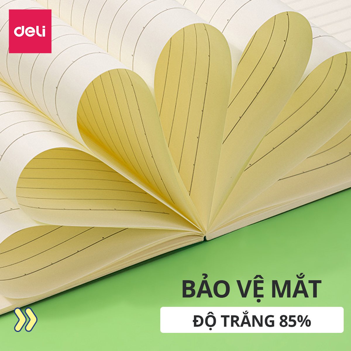 Sổ tay ghi chép dán gáy kẻ ngang 80 trang khổ B5 Deli - Phù hợp làm sổ planner kế hoạch, sổ nhật kí, tập vở ghi chép chống loá hình- Hình Vương Nguyên YYDL - WB540-N02 / WA540-N02