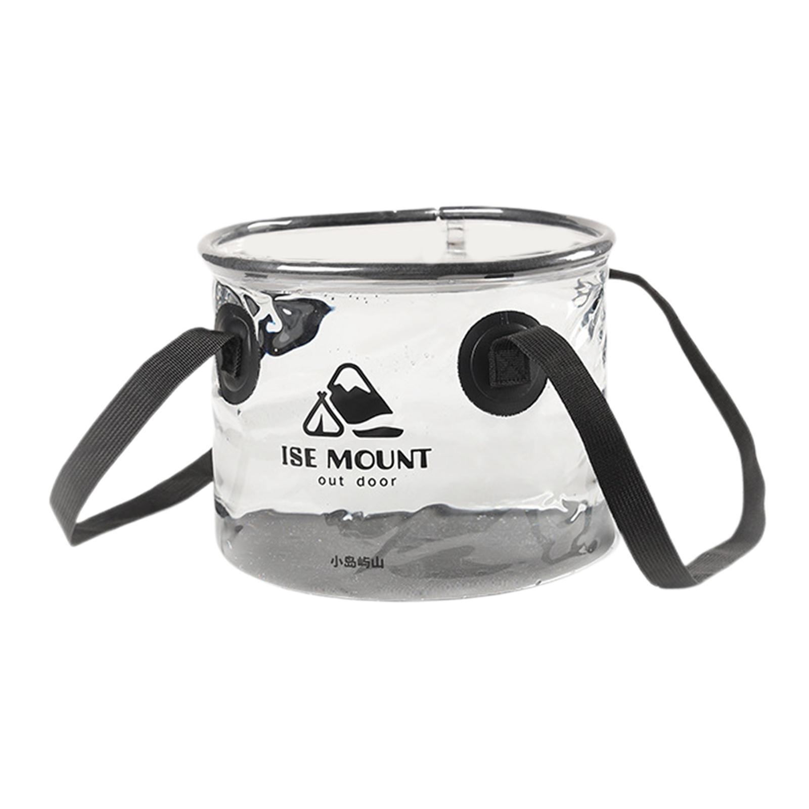 Collapsible Bucket with Handle Folding Water Bucket Camping Wash Tub Kitchen Portable Water Container Wash Basin for Cleaning Outdoor Hiking