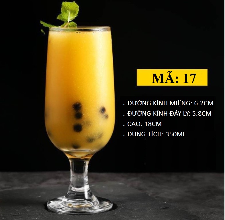 Ly Thủy Tinh Sinh Tố Nước Ép Sang Trọng Cao Cấp