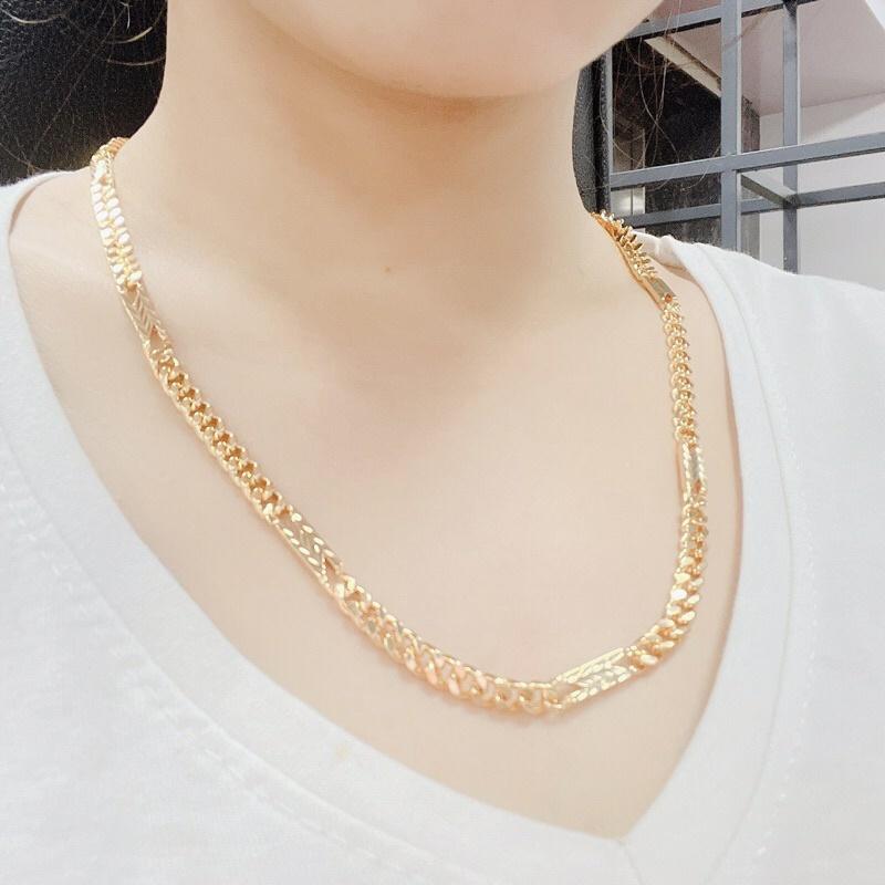Dây chuyền lật chữ N nam nữ siêu sáng mạ vàng chuẩn 18k
