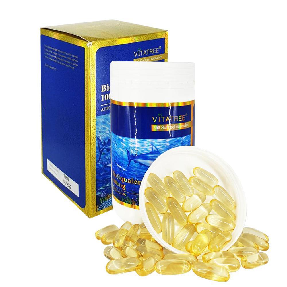 Thực phẩm bảo vệ sức khỏe Viên Uống Dầu Gan Cá Mập - Hỗ Trợ Duy Trì Sức Khỏe Bio Squalene 1000mg - 365 viên