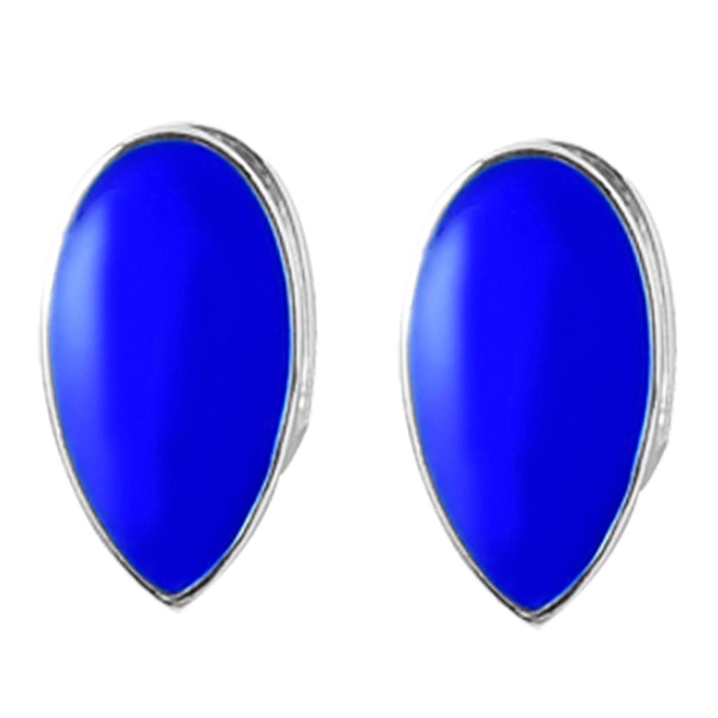 2 Pieces Blue Sharp Fang Teeth Halloween Cosplay Grills Gold Plated