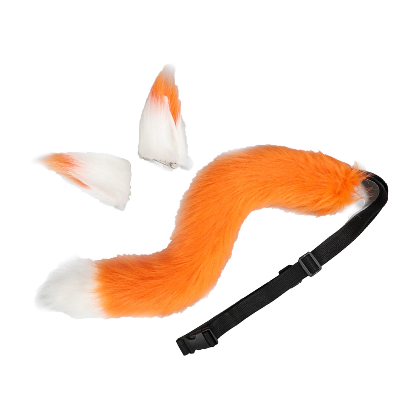 2 Set Ears and Tail Set Costume Accessories Headdress for Kid's Party Stage Performance