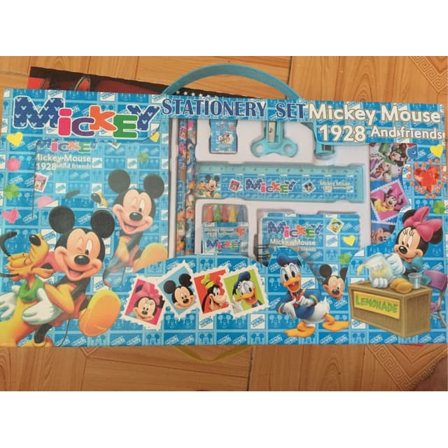 BỘ DỤNG CỤ HỌC TẬP 10 MÓN HÌNH CHUỘT MICKEY DÀNH CHO BÉ