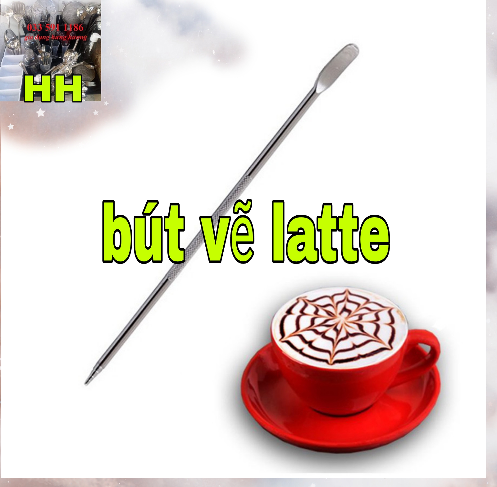 Bút vẽ cafe latter, capuchino