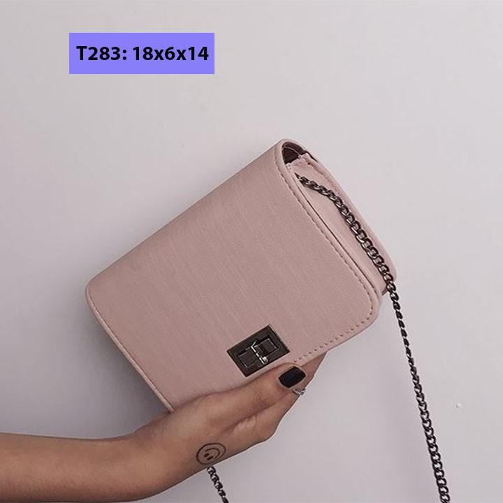 Túi xách đeo chéo nữ khóa ngang hottrend