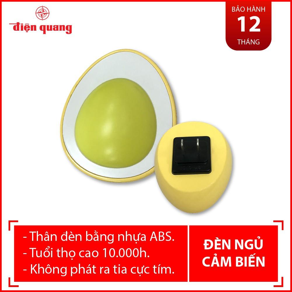 Đèn ngủ cảm biến LED Điện Quang ĐQ LNL07 WW Cảm biến quang, hình quả trứng, ánh sáng vàng