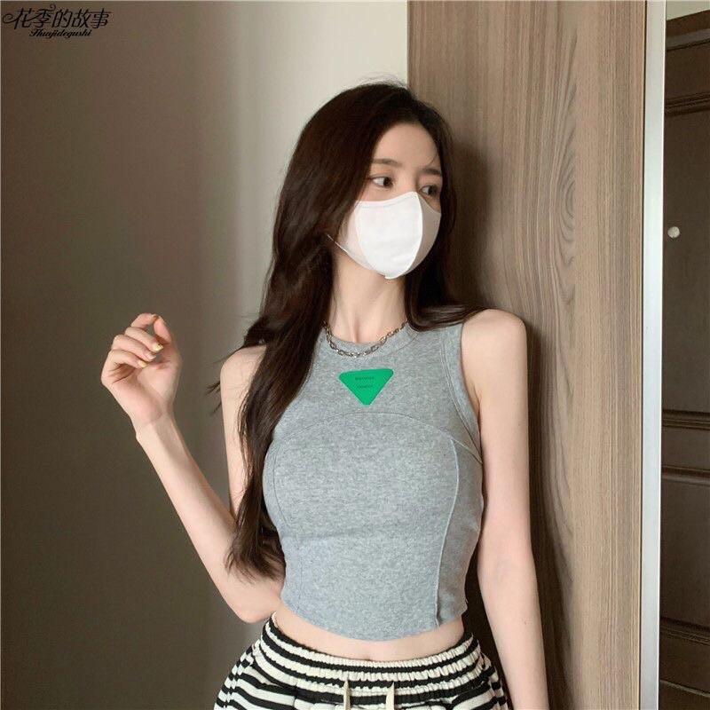 Áo ba lỗ croptop cá tính có mút ngực, áo bra nữ