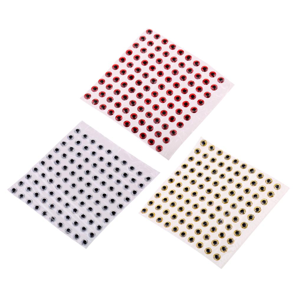 100pcs Fishing Lure Eyes 3D Holographic Eyes 3D Fish Eyes for Lures