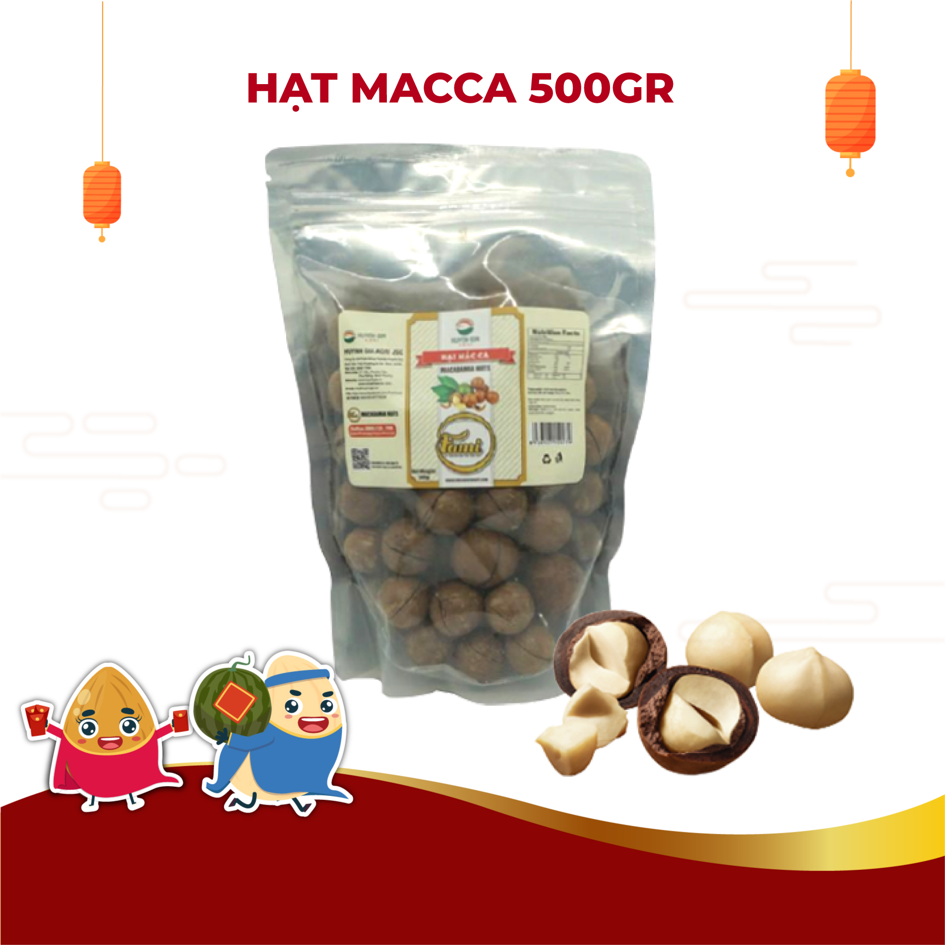 Hạt Mắc Ca Bịch (500g)