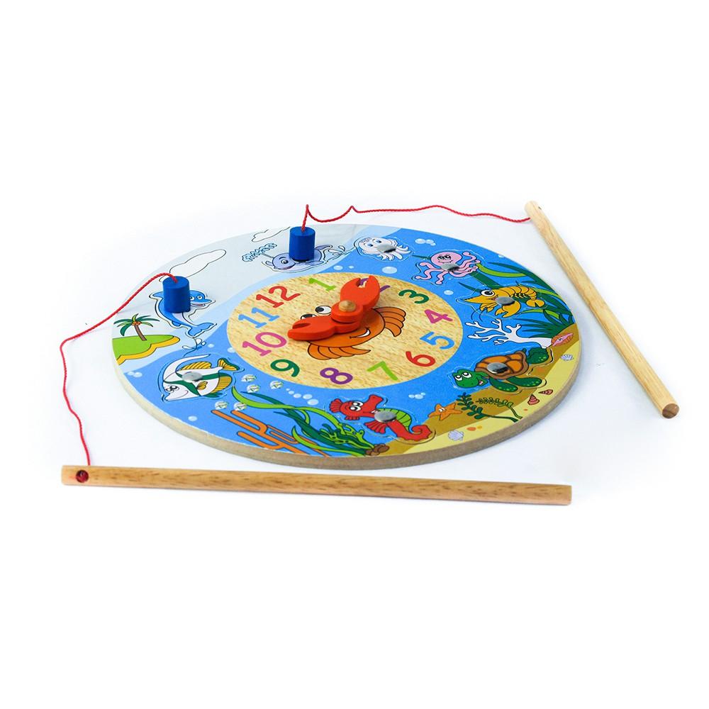 Đồ chơi gỗ Đồng hồ đại dương | Winwintoys 63362 | Phát triển sự khéo léo, phân biệt màu sắc, giờ giấc và sinh vật biển