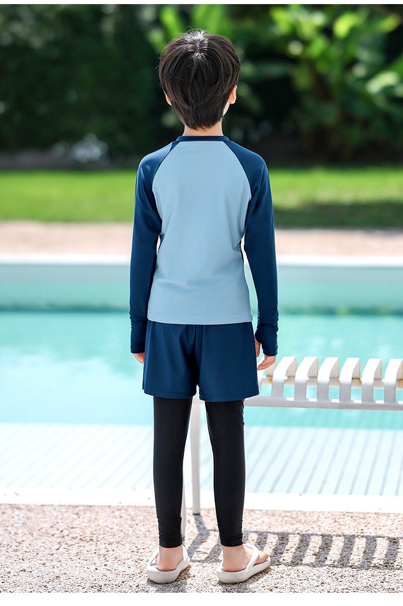 Đồ bơi bé trai rời dài tay size đại 5-14 tuổi phối màu hình ván trượt cao cấp vải co giãn cực tốt kiểu dáng thời trang