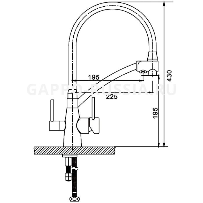 VÒI RỬA BÁT CAO CẤP NHẬP KHẨU NGA GAPPO G4398 - HÀNG CHÍNH HÃNG