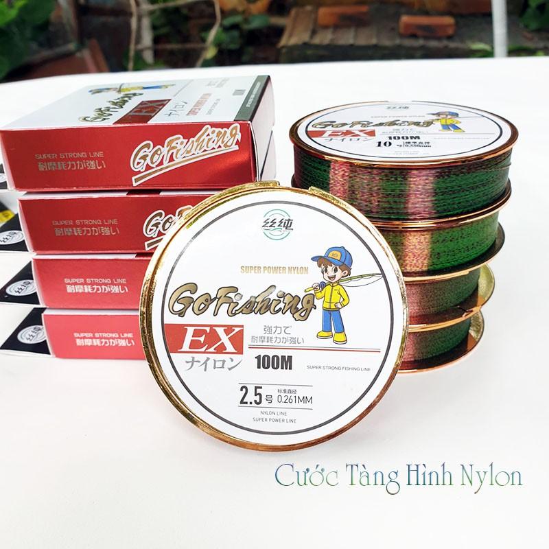 Cước câu cá tàng hình dài 100m dây cước Nylon Gofishing đủ size tải cá tốt dùng làm dây trục câu cá DC-01