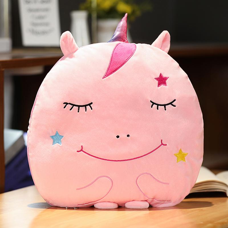 1 Cái 40*36Cm Hoạt Hình Hình Thú Nhồi Bông Gối Nhung Sáng Tạo Sang Trọng Không Khí-Tình Trạng Ngủ Trưa Chăn 2 trong 1 Đệm Trẻ Em Quà Tặng