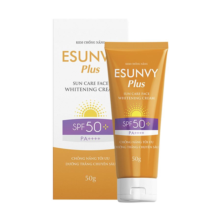 Kem Chống Nắng Esunvy Plus - Sun Care Face Whitening Cream SPF50+/PA++++ - Chống nắng tối ưu, dưỡng trắng chuyên sâu - Tuýp 50g