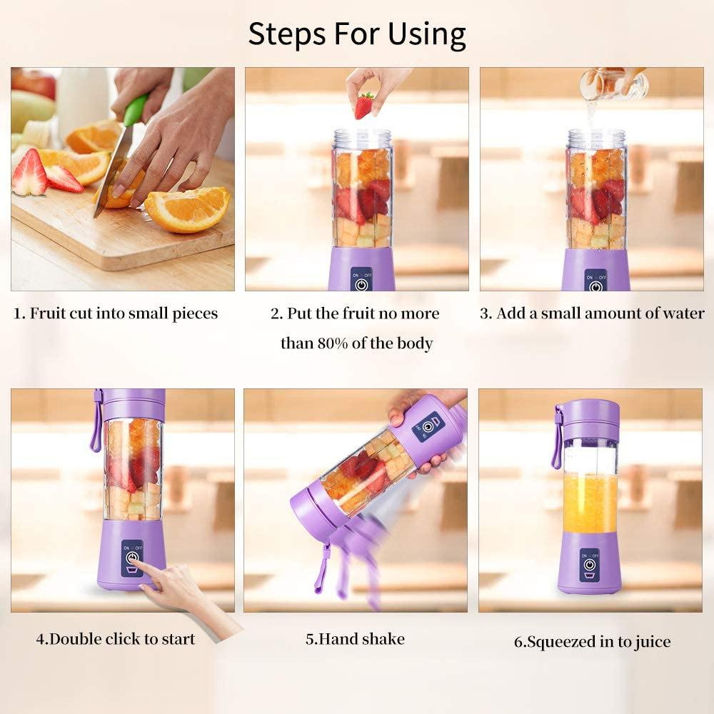 Mini USB portable juicer cup 6-blade juicer