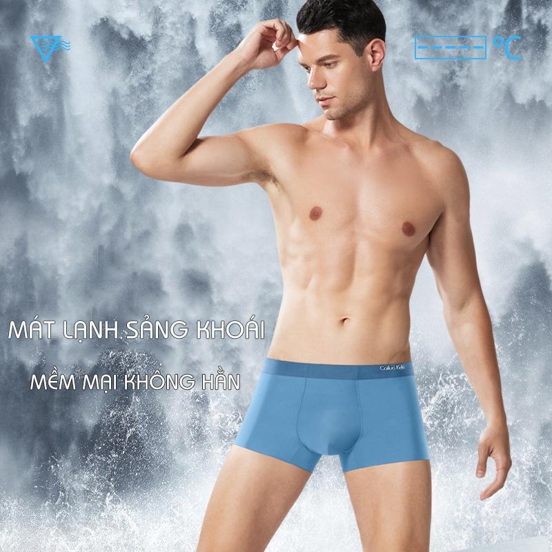 Sịp Đùi- Quần Lót Nam Boxer Băng Lụa Giảm Nhiệt Siêu Mỏng Mát K129