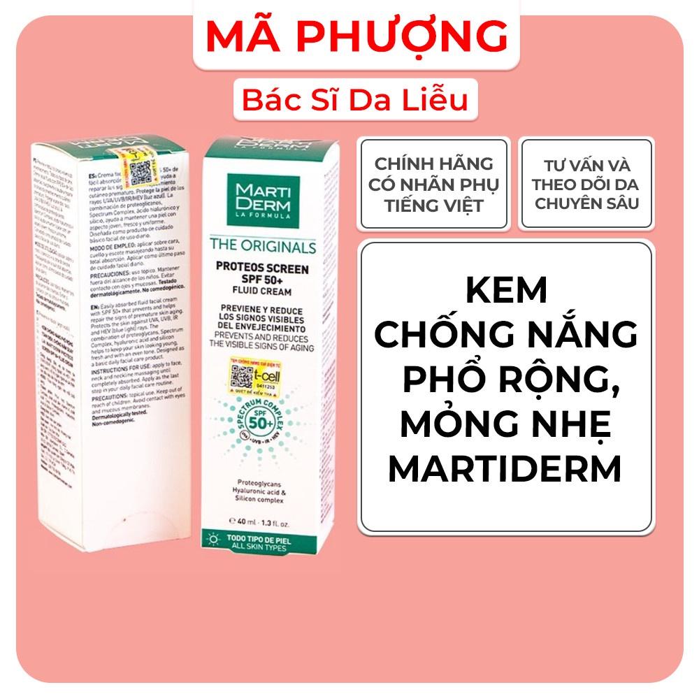 KEM CHỐNG NẮNG MARTIDERM The originals Proteos Screen SPF 50+ 40ml