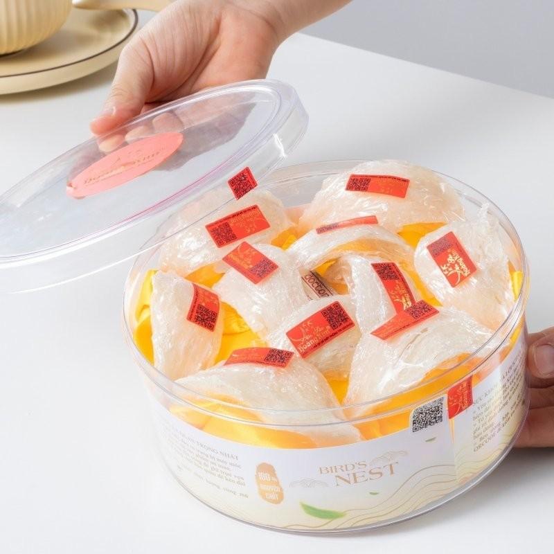 [CHÍNH HÃNG] Yến Sào Hoàng Kim - Hộp Quà Nguyên Bảo Phú Quý (50g Tổ Yến Thượng Hạng &amp; 4 Hũ Yến Chưng Đường Phèn) - Quà Biếu Cao Cấp, Sang Trọng