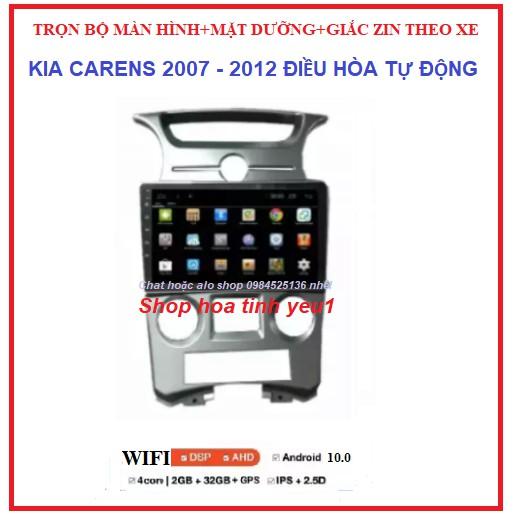 BỘ Màn hình ô tô dvd android 9 inch dùng Sim4G hoặc kết nối-phát Wifi theo xe KIA CARENS ĐIỀU HÒA CƠ ĐỜI 2007-2012.