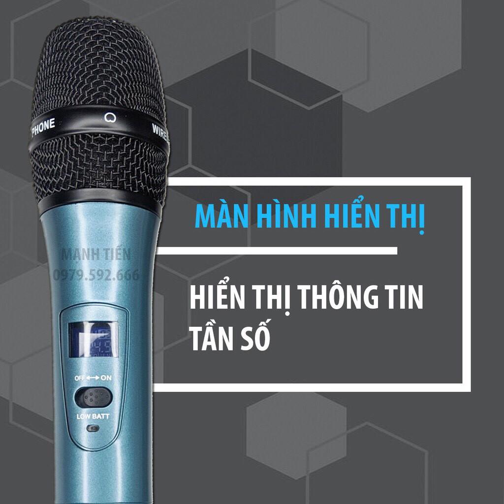 Micro không dây MT990 -UHF 4 Anten chống rè, hát karaoke gia đình - bộ lọc âm thế hệ mới - âm thanh trong trẻo