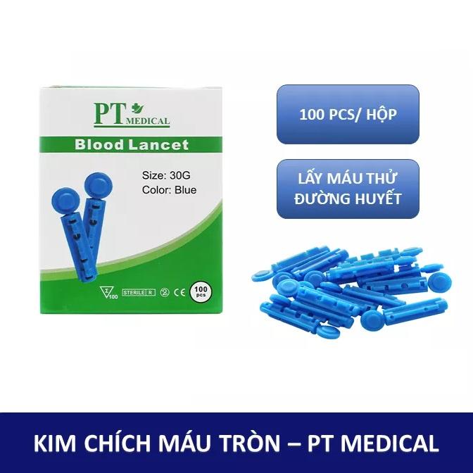 Kim tròn lấy máu thử đường huyết hộp 100 cây