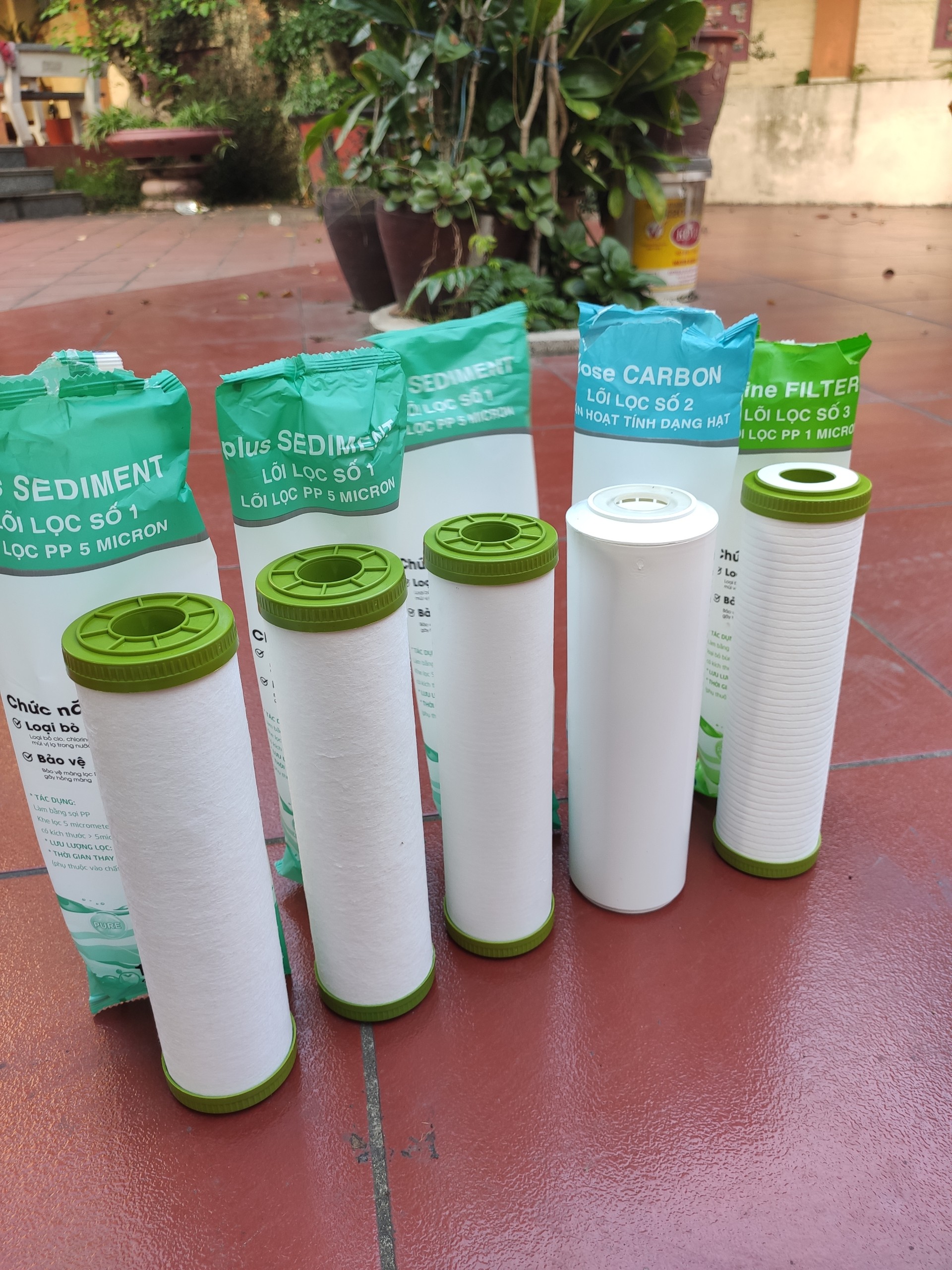 Bộ 5 lõi lọc nước số 1,2,3 LÕI LỌC THÔ dùng cho máy lọc nước R.O kangaroo aqua sanaky