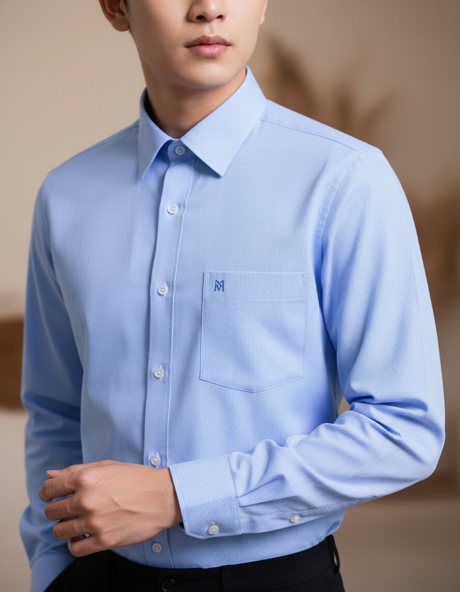 Áo sơ mi tay dài Khatoco (M-2XL)