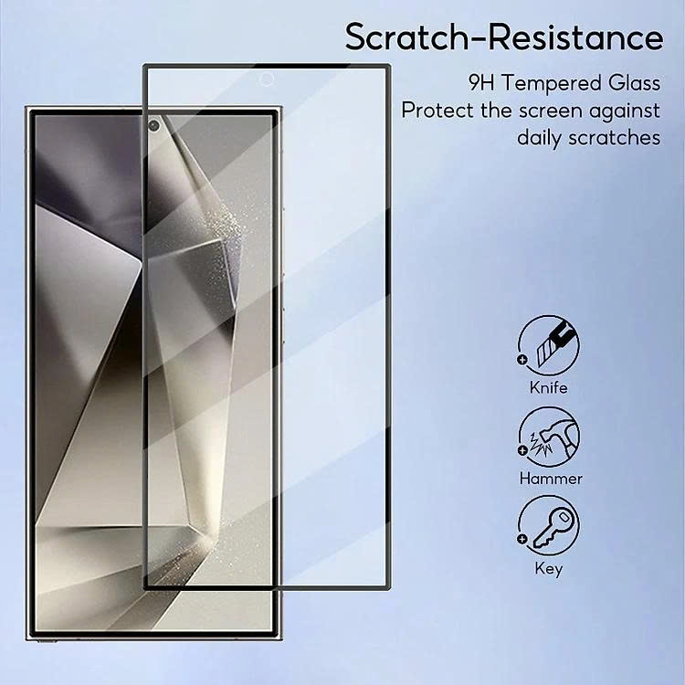 Kính Cường Lực chống nhìn trộm Cho Samsung Galaxy S24 Ultra / S25 Ultra / S26Ultra 5G loại sử dụng vân tay được, có lớp kháng khuẩn - Hàng Chính Hãng