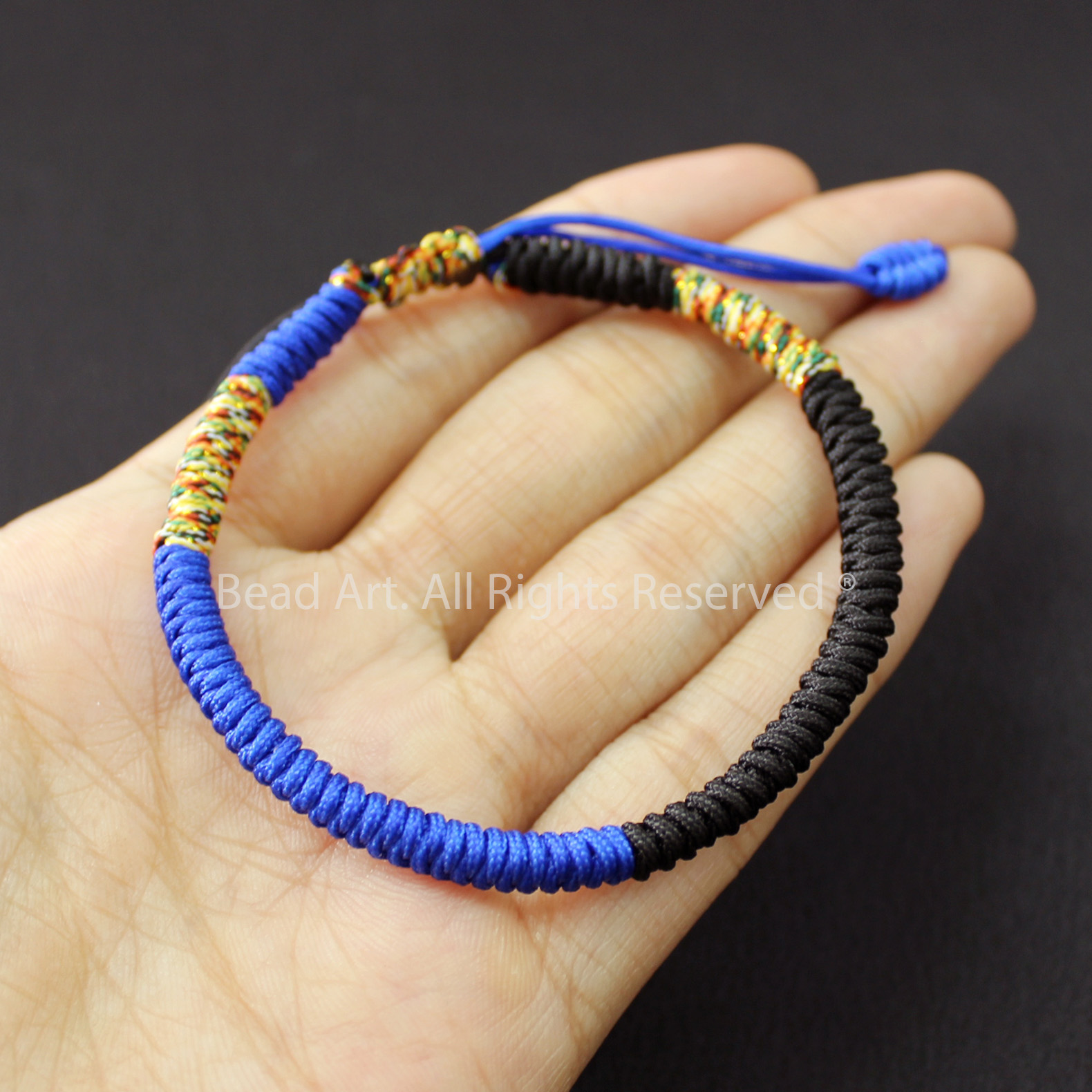 Vòng Tay Dây Ngũ Sắc Thắt Chỉ Màu Tibet Handmade , Vòng Tay Phong Thuỷ, Hợp Mệnh Thuỷ, Mộc - Bead Art