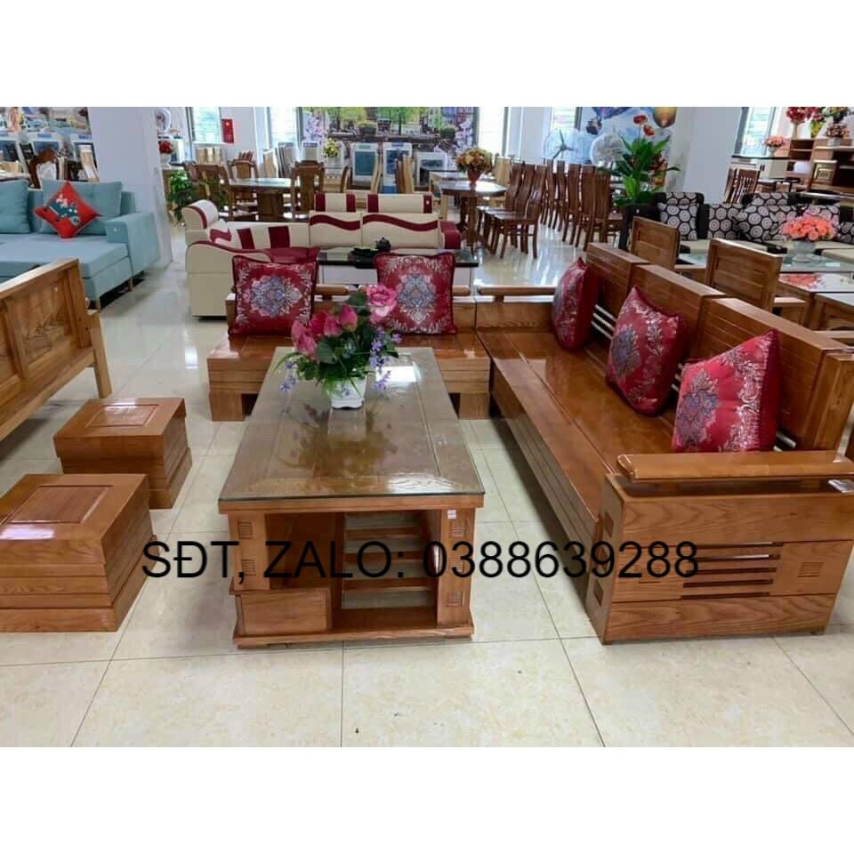 Bộ bàn ghế sofa góc phòng khách sang trọng giá thật