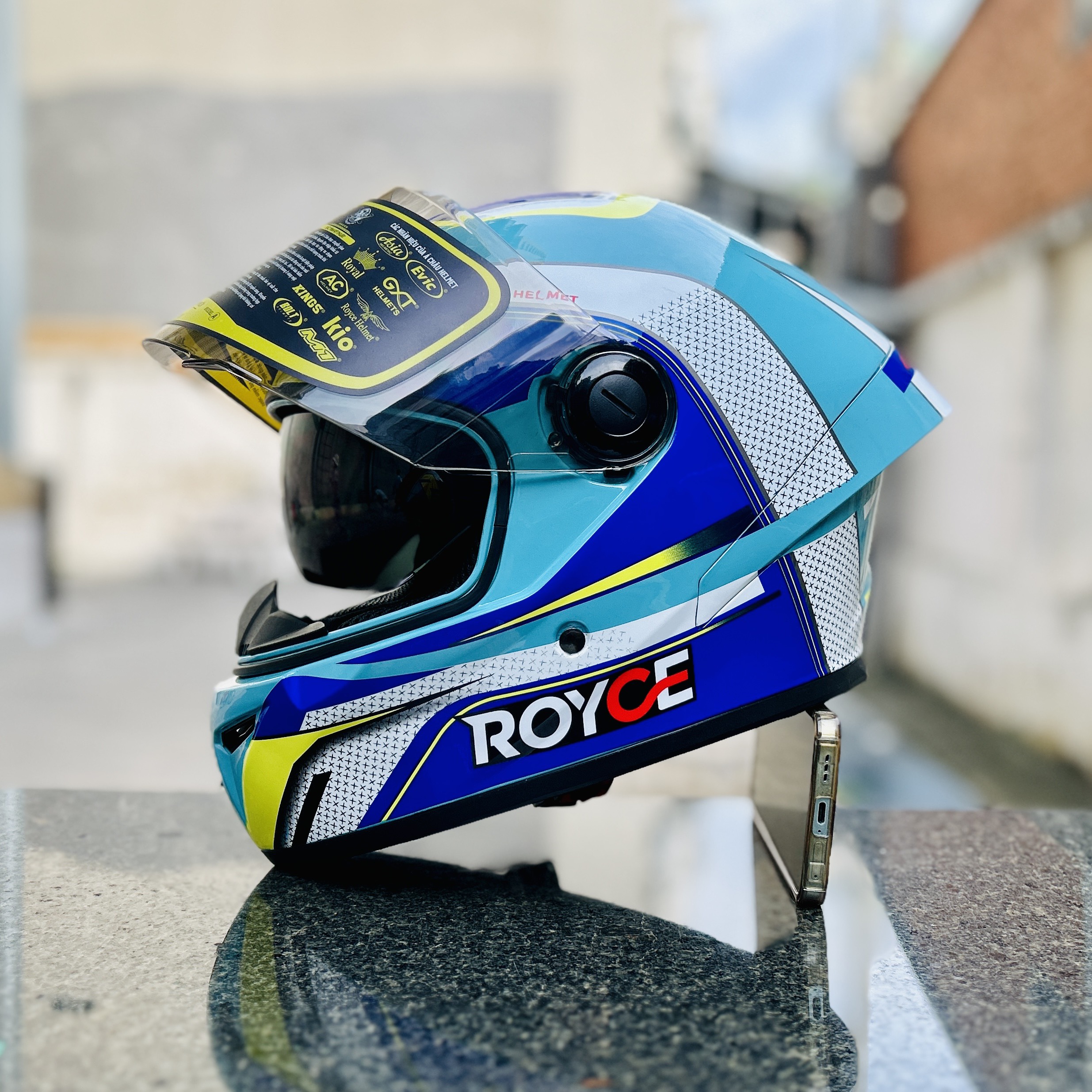 Mũ bảo hiểm fullface Royce Xh04 có 2 kính đi xe máy phượt dành cho nam nữ chính hãng