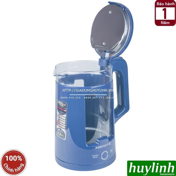 Bình đun nước siêu tốc thuỷ tinh Perfect PF-BD68 - Dung tích 2.3 lít - Hàng chính hãng