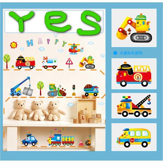 Decal trang trí thế giới xe siêu kute