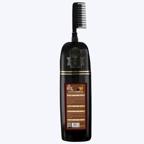 Dầu Gội Phủ Bạc Sin Hair 350ml Màu Nâu Có Lược Chải Giúp Đen Tóc Tự Nhiên Bằng Nhân Sâm Nhật Bản