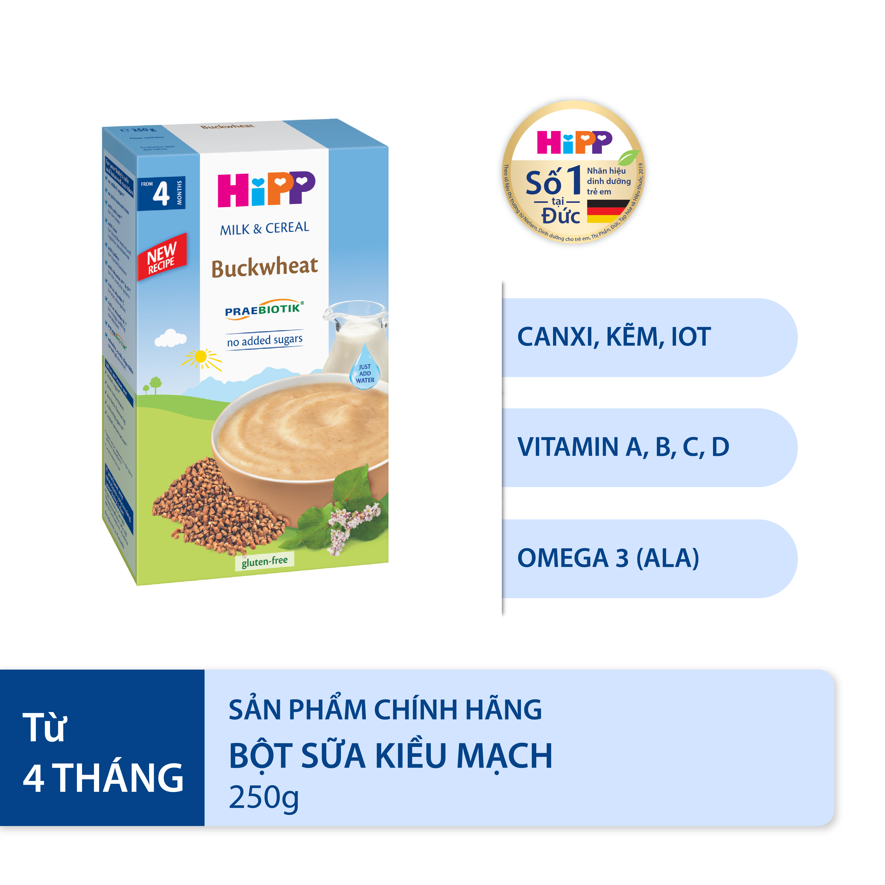 Combo ăn dặm HiPP Organic số 4: Phát triển hệ tiêu hóa