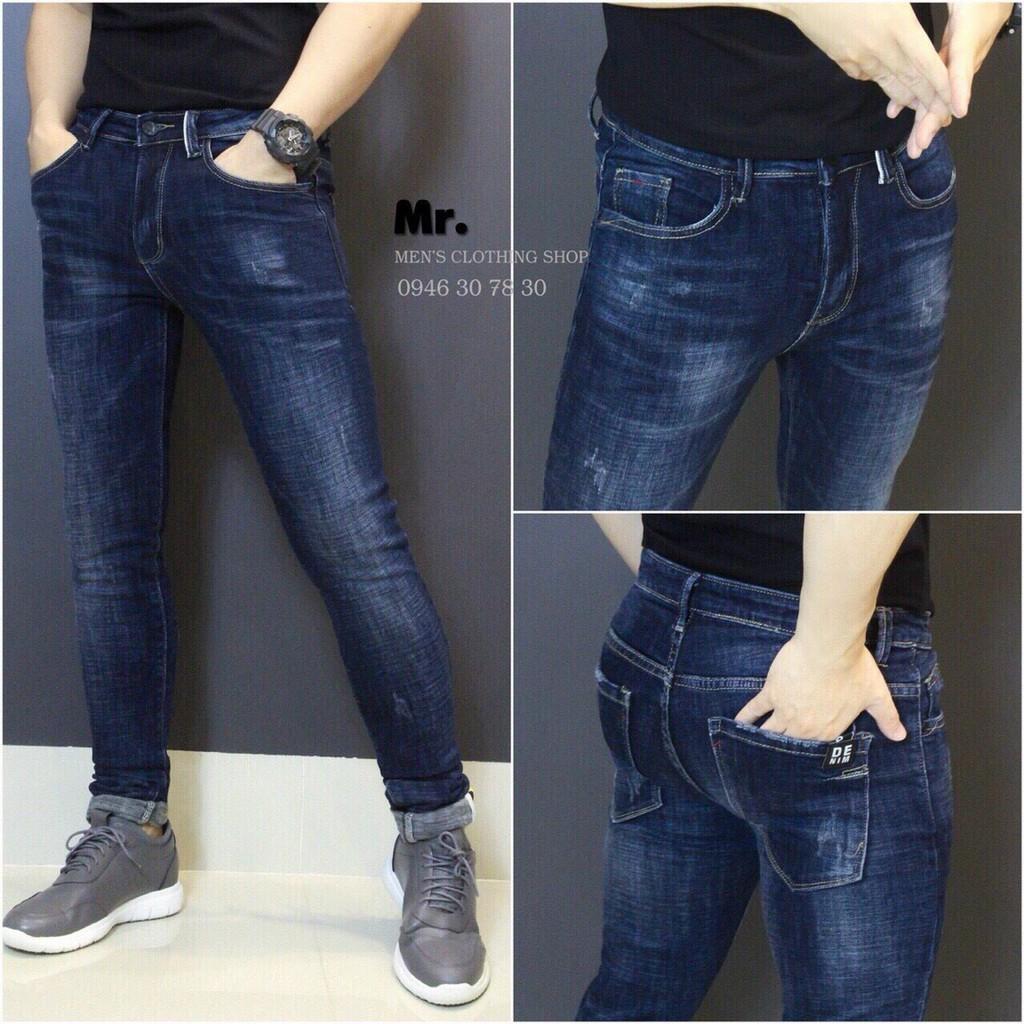 Quần jean nam xước cao cấp vải jean co dãn hàng chuẩn shop Phuongnamshop20 kvp55