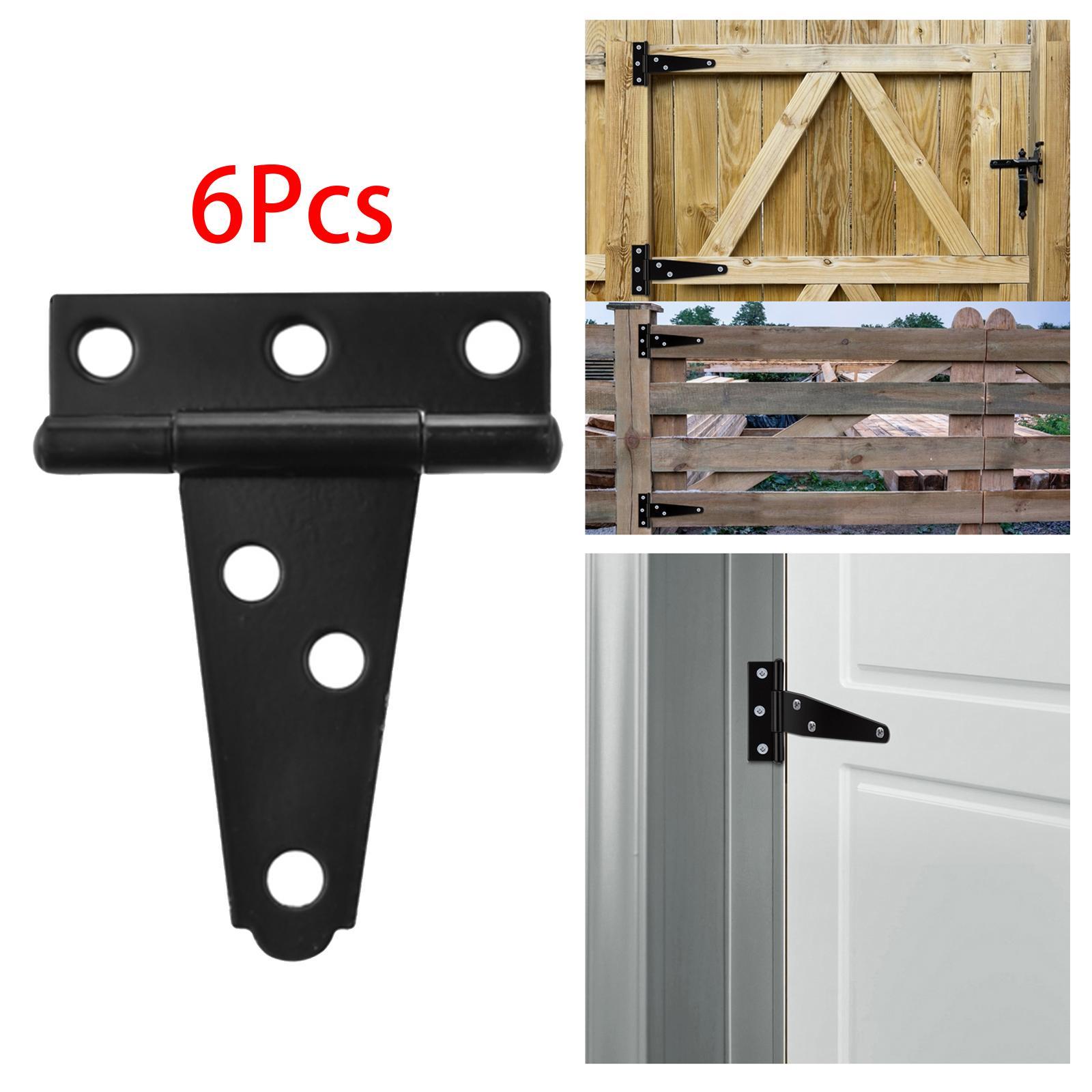 T Strap Hinge Rustproof Black Triangular Hinge T Hinge for Barn Door Cabinet