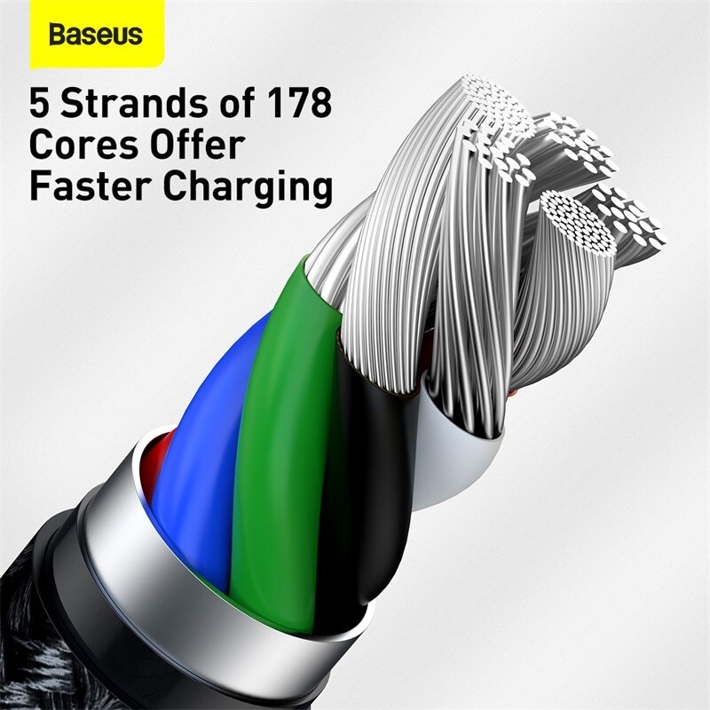 Cáp Sạc Baseus Cafule Series Metal Data Cable Type-C to iP 20W - Hàng Chính Hãng