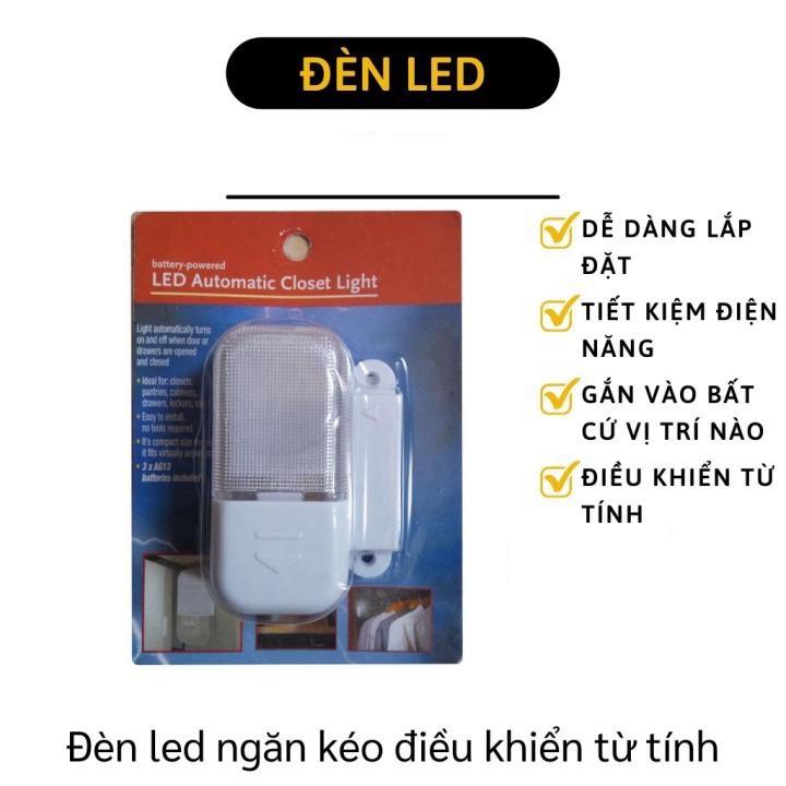 Đèn Led Ngăn Kéo Từ Tính Tự Động Sáng