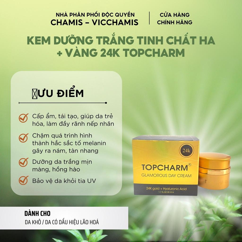 Kem dưỡng giảm thâm nám tàn nhang, nâng tone da mịn màng trắng hồng TOPCHARM 30g