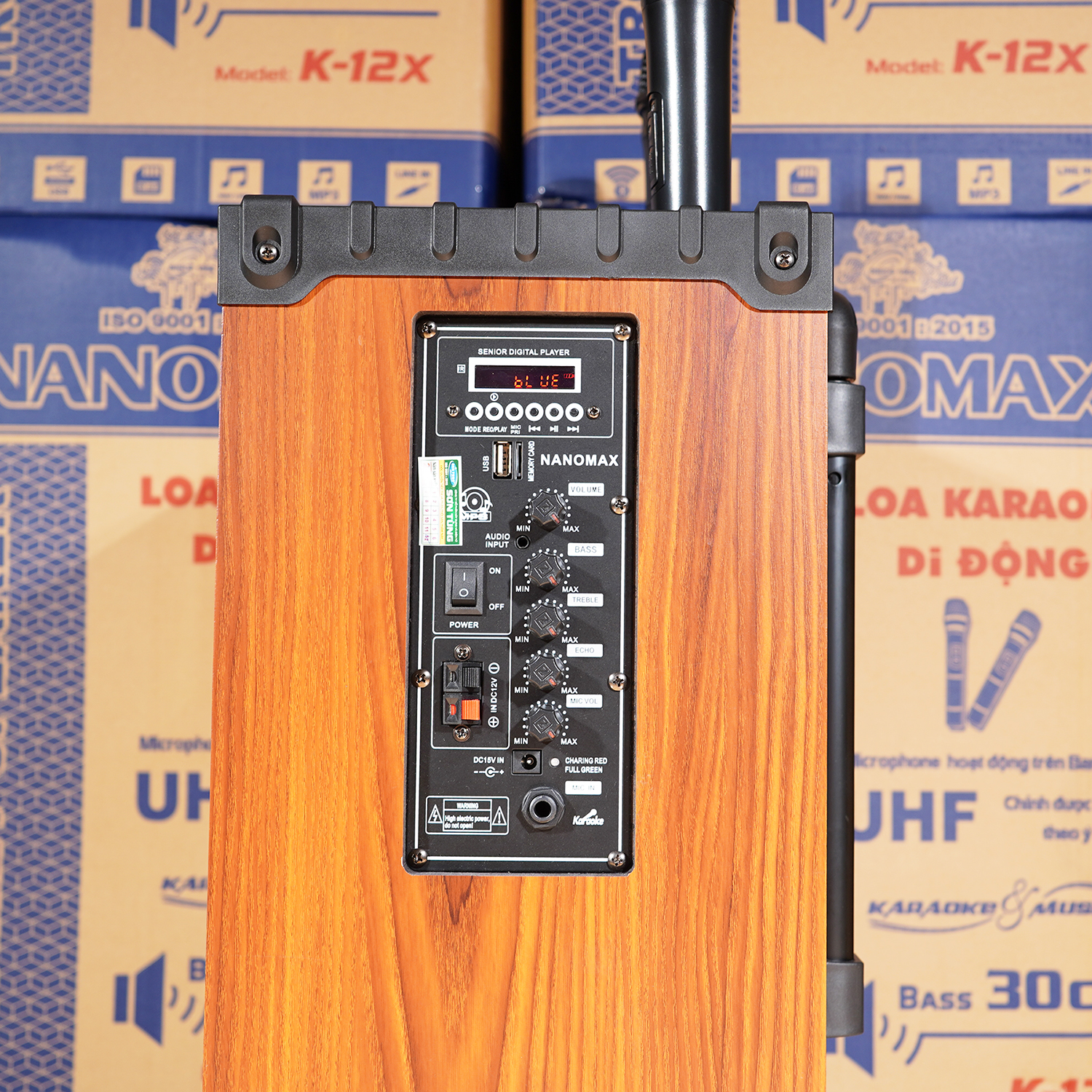 Loa Kéo Karaoke Mini Nanomax T-12 Bass 3 Tấc 30cm Công Suất 260W Có Đọc USB Thẻ Nhớ Hàng Chính Hãng