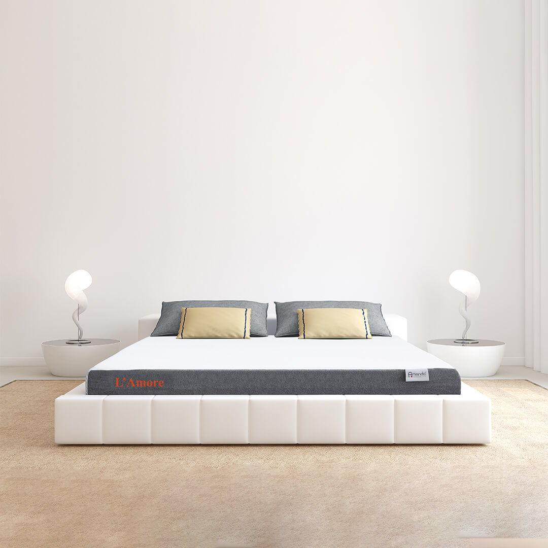 Nệm Memory Foam cuộn chân không cao cấp Amando L'amore, 3 lớp Foam đàn hồi, nâng đỡ cơ thể tối ưu, êm ái, thoáng mát