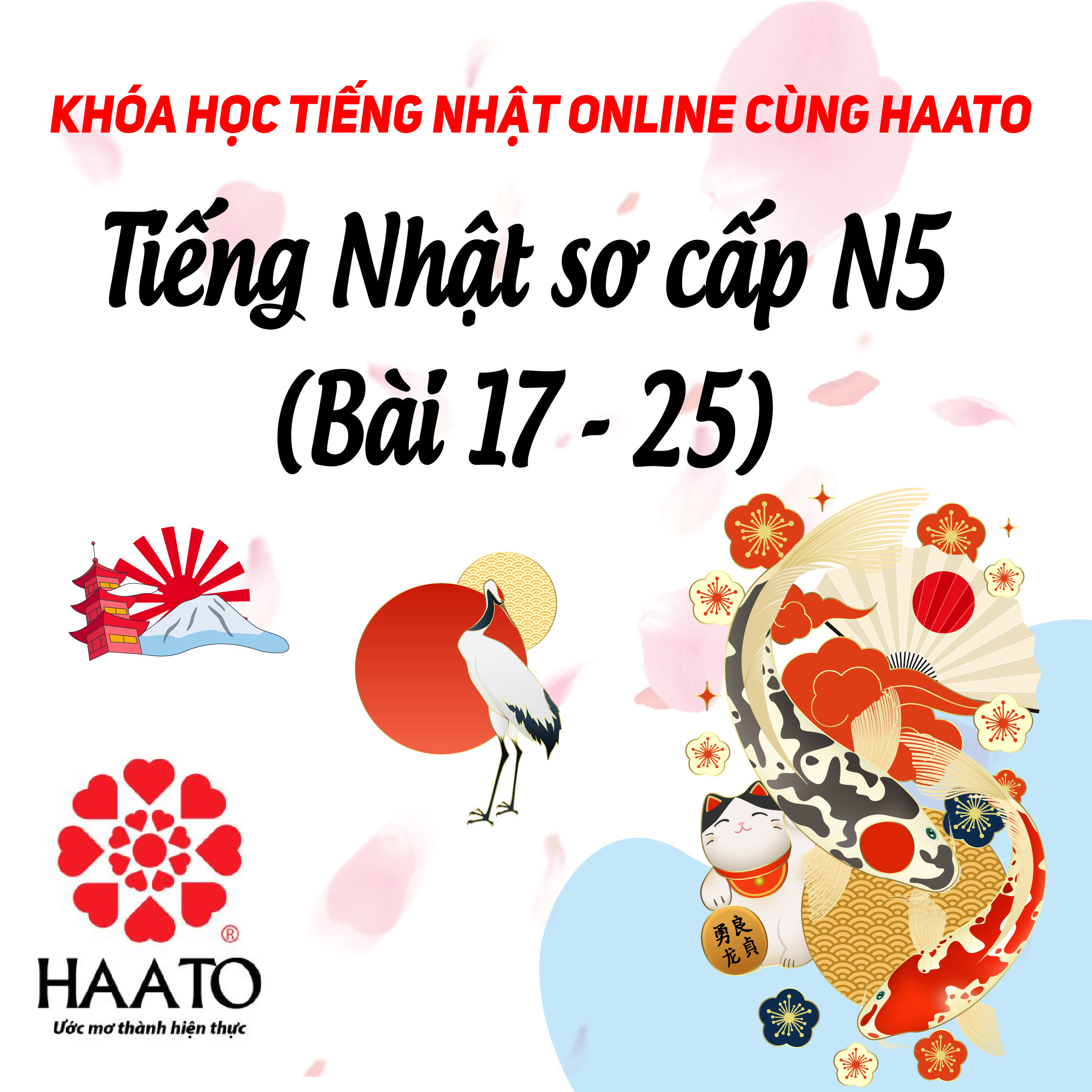 Khóa học tiếng Nhật Online N5 cùng HAATO