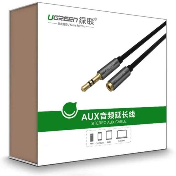 Ugreen UG10592AV118TK 1M màu Đen Cáp âm thanh 3.5mm nối dài - HÀNG CHÍNH HÃNG