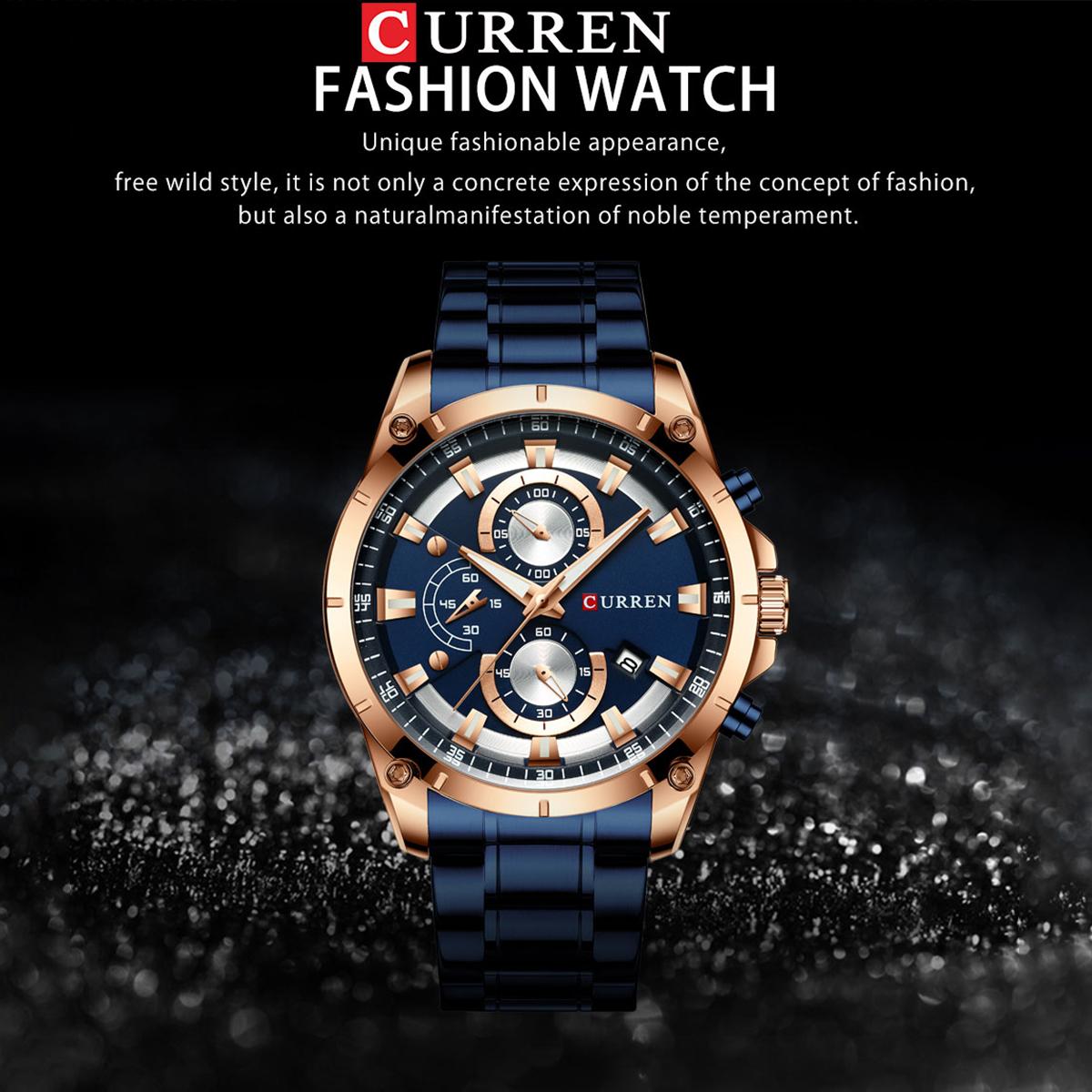 Đồng hồ CURREN 8360 Luxury Business Classic Quartz đeo tay phát sáng chống nước 3ATM,không gỉ