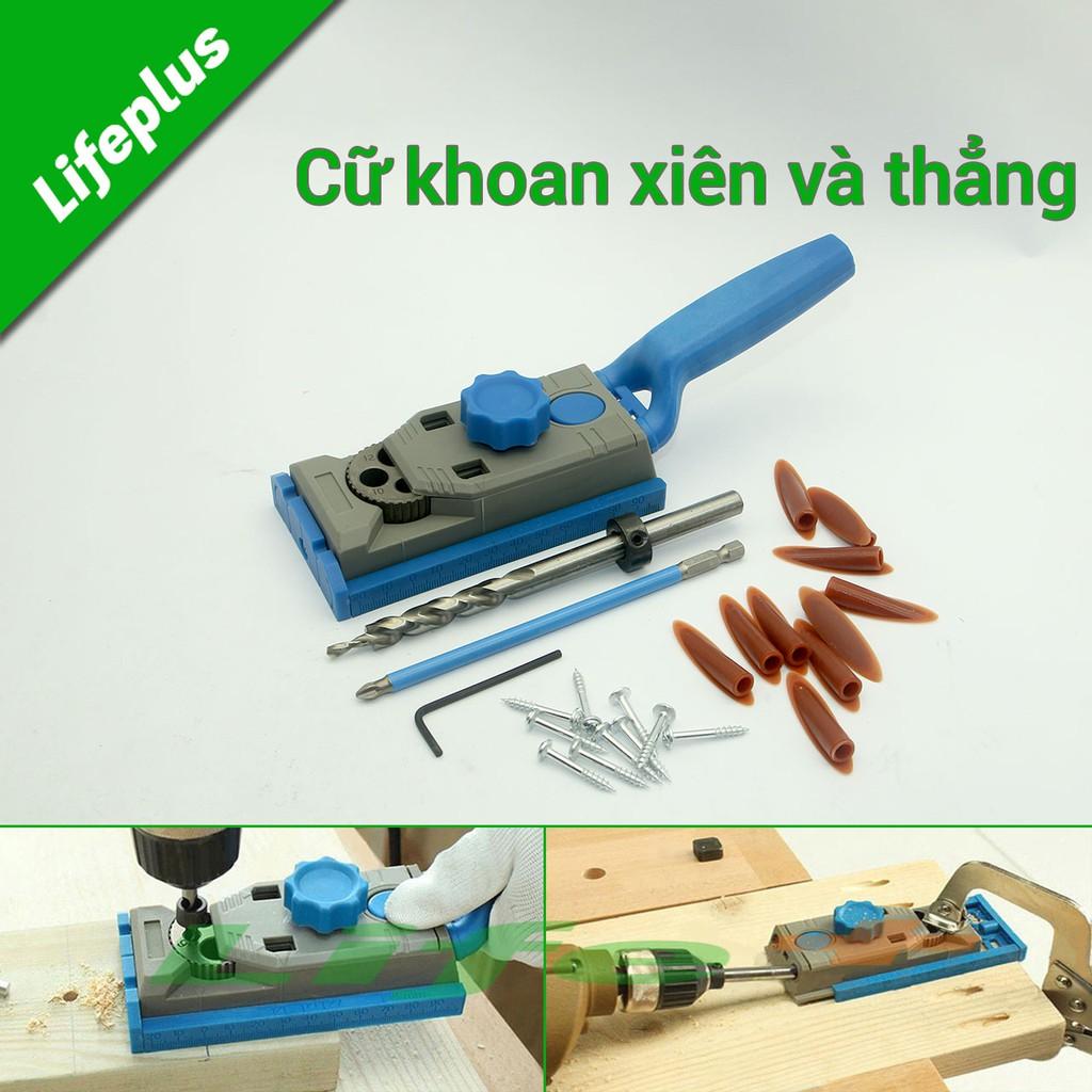 Bộ cữ khoan xiên và khoan thẳng 25 chi tiết chuyên làm nội thất tấm DIY