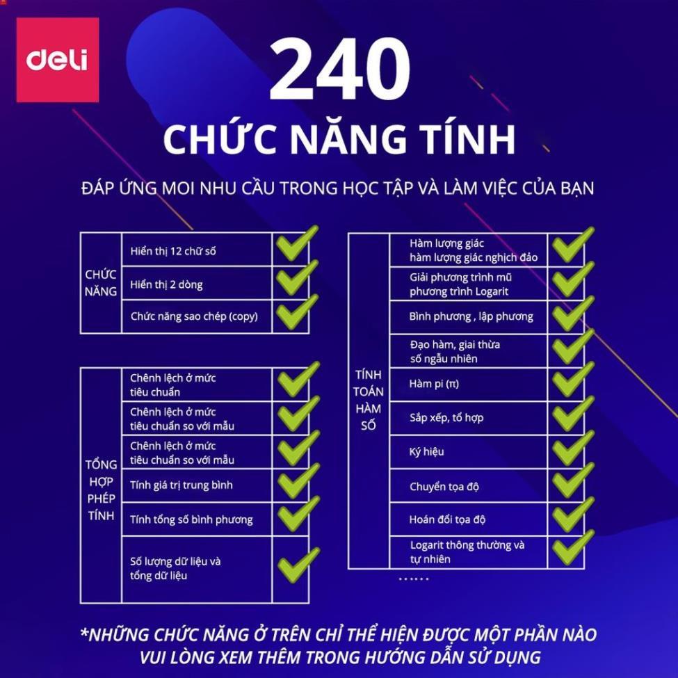 Máy tính kỹ thuật học sinh Deli -Xanh/ Hồng/ Trắng - 1700. Máy tính cho học sinh lớp 5, lớp 6