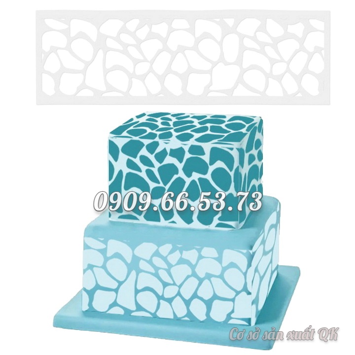 Khuôn Stencil rắc bột trang trí bánh, làm viền rau câu, Fondant phong cách Hàn Quốc - Mã số 1193